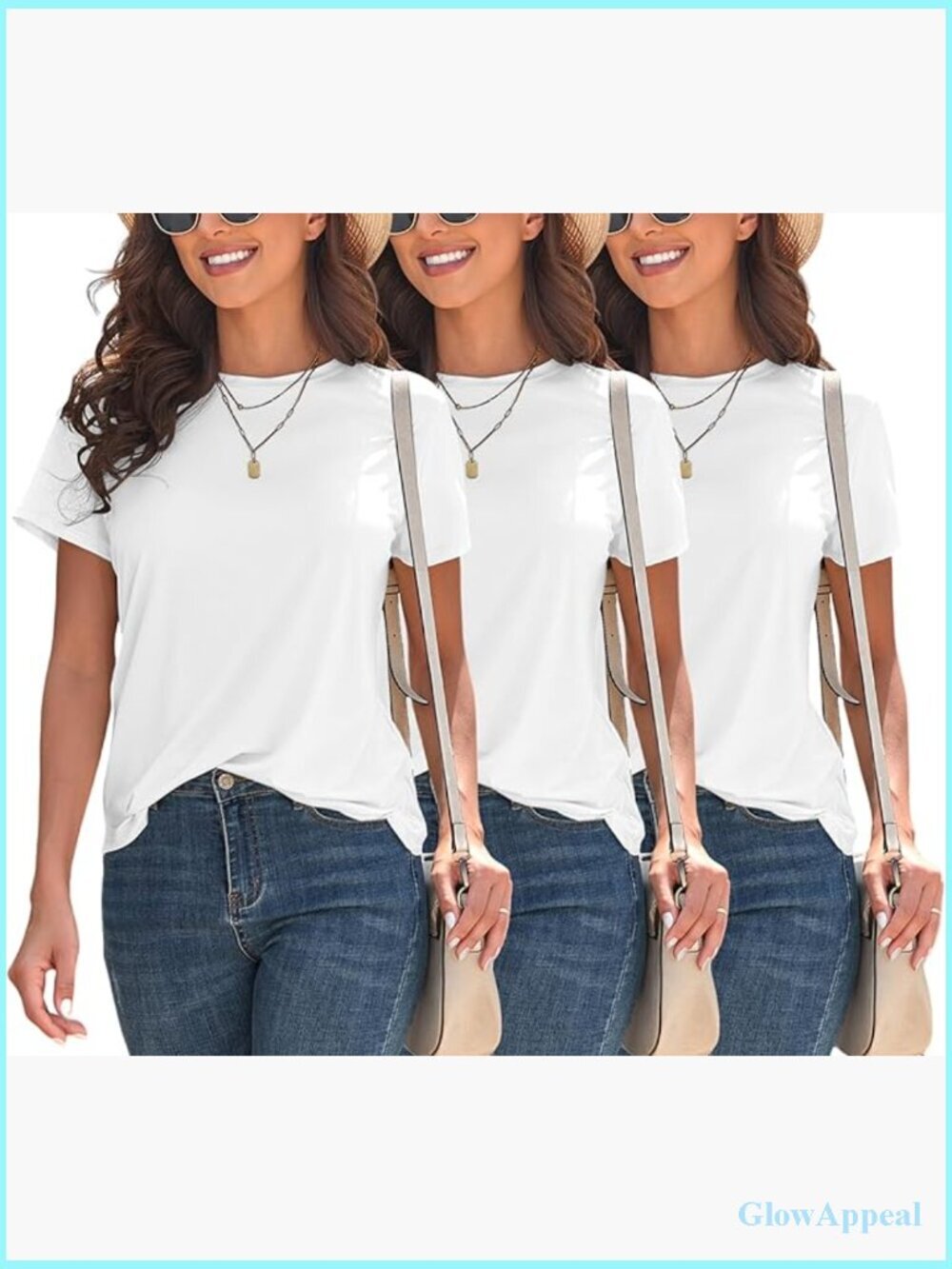 3 Pack Women Tees Short Sleeve UPF 50 Loose Fit Summer Tops
